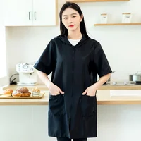 Women's Apron Short Sleeved Waterproof And Oil Resistant Fabric Kitchen And Home Coat Work Clothes Half Sleeved Pet Clothing 2