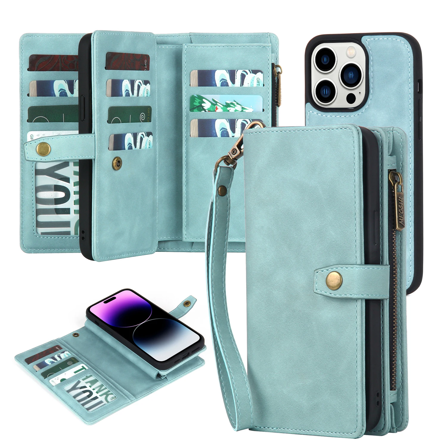 Elegant Flip Leather Case with Multifunctional Magnetic Wallet Cover
