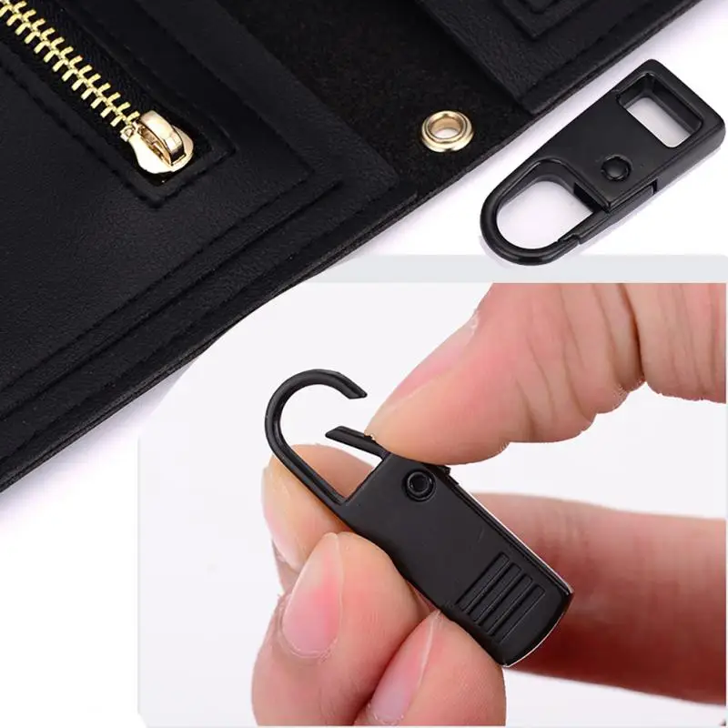 Zipper heads Zipper accessories 1/2/3/4/5/6/7/8Pcs Tool-free Removable Zipper Head Luggage Bag Schoolbag Coat Clothes Boots Metal Zipper Easy Instal Head
