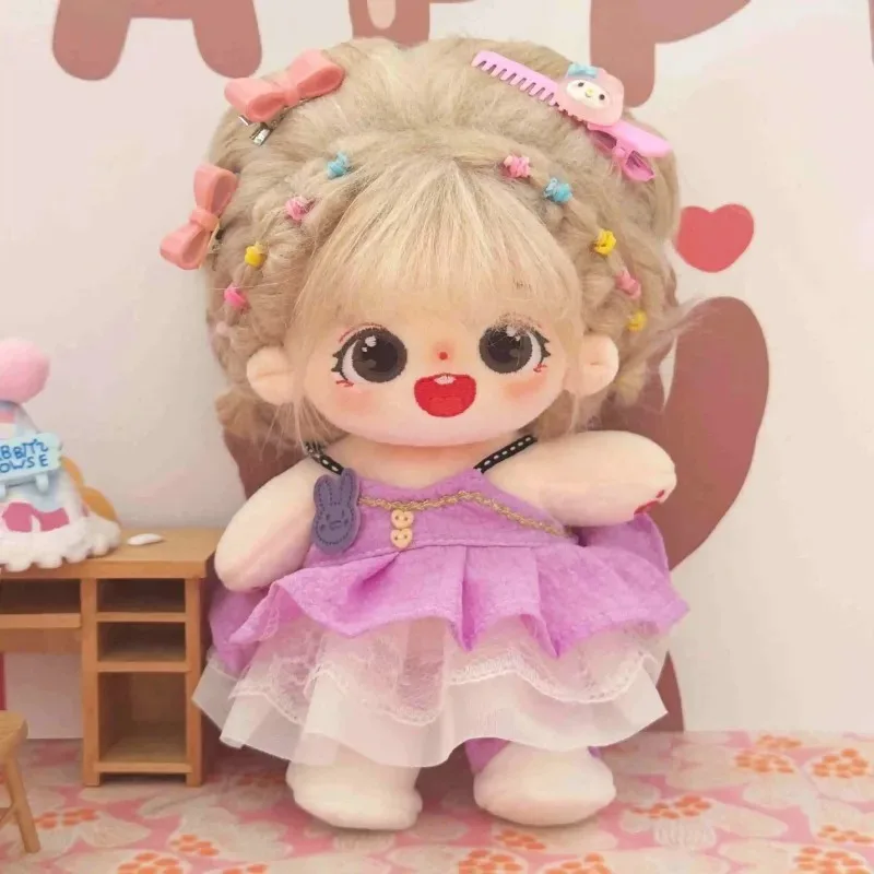 20cm Kawaii Plush Cotton Doll Can Change Clothes Diy Dress Up Soft Stuffed Plush Toys Collection Kids Birthday Gifts