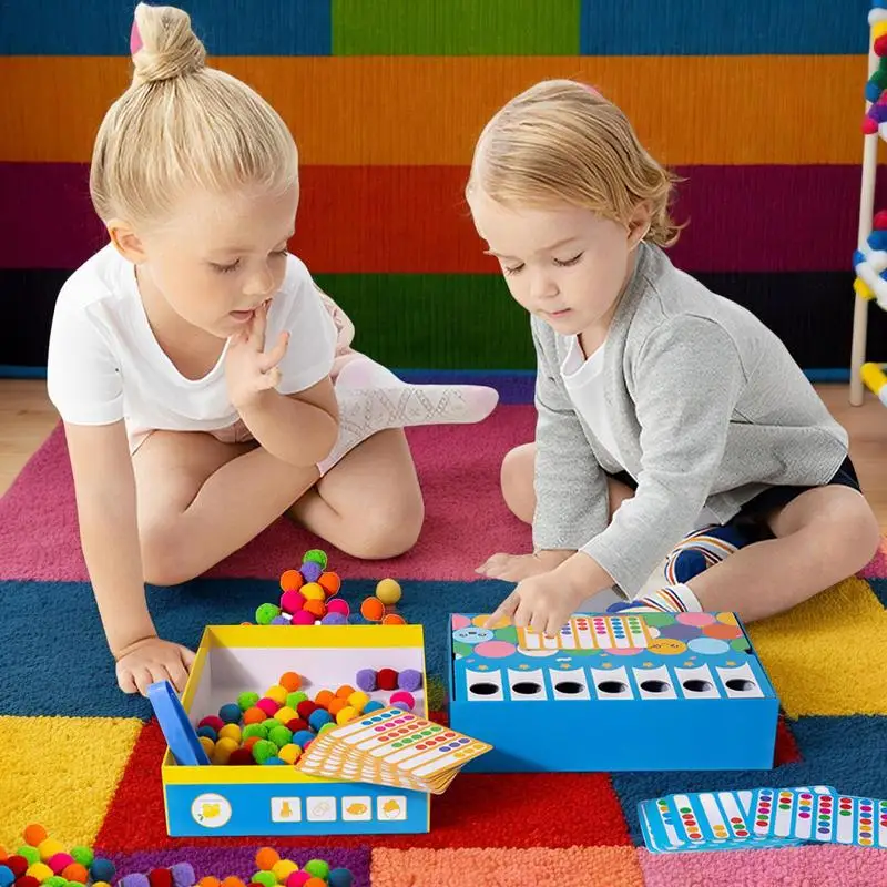 Color Matching Counting Toy Color Sorting Counting Box For Toddler Sorting Matching Games Set For Home