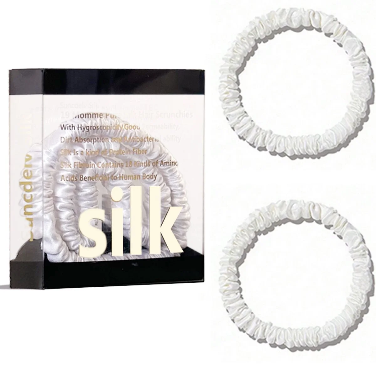 Luxury Mulberry Silk Scrunchies - No-Damage Hair Ties & Sleep Hairbands