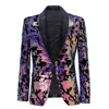 New European and American Stage Velvet Sequin Fashion Handsome Trend European and American Suit Stage Clothes for Singers Men 4
