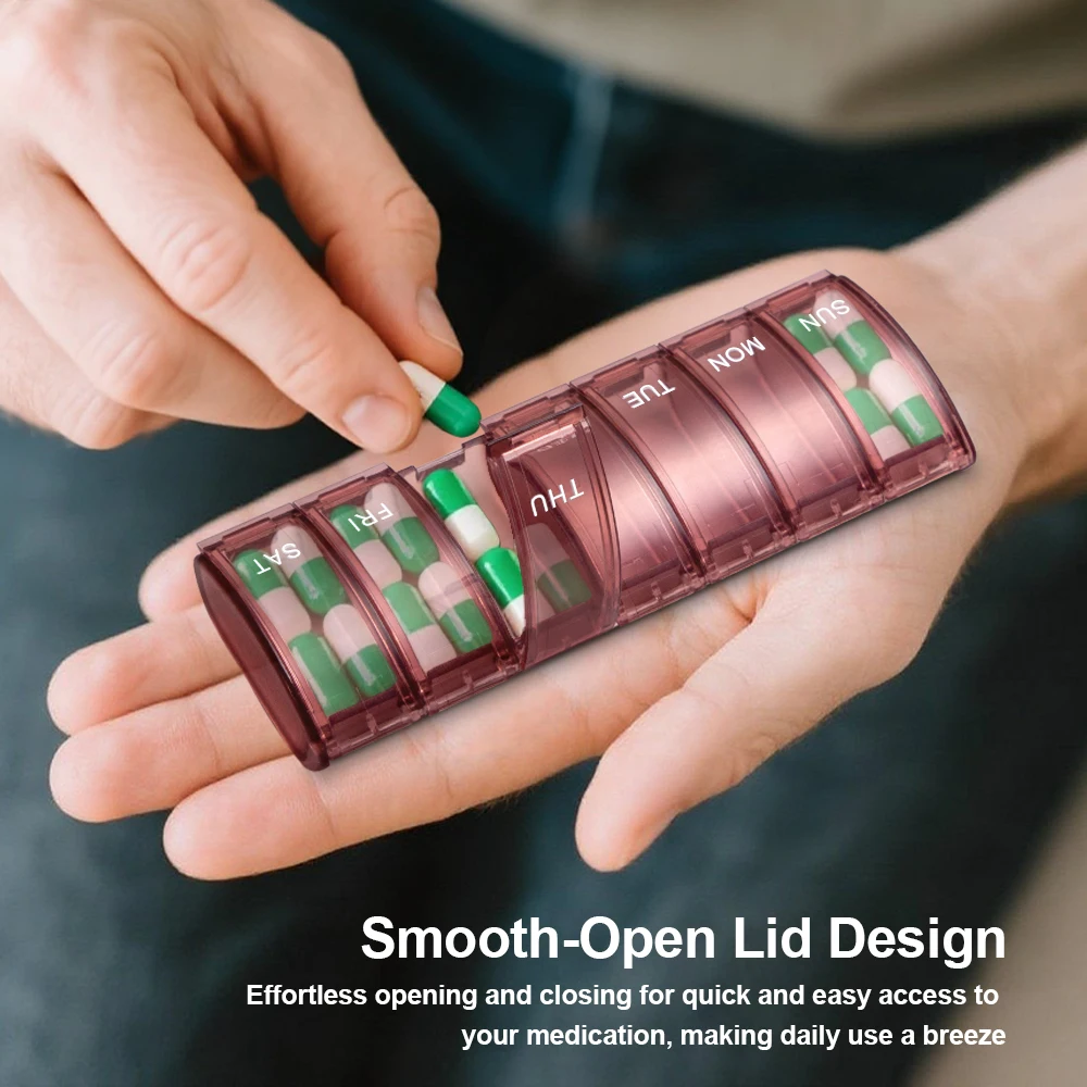 Deluxe Weekly Pill Organizer with X-Large Compartments