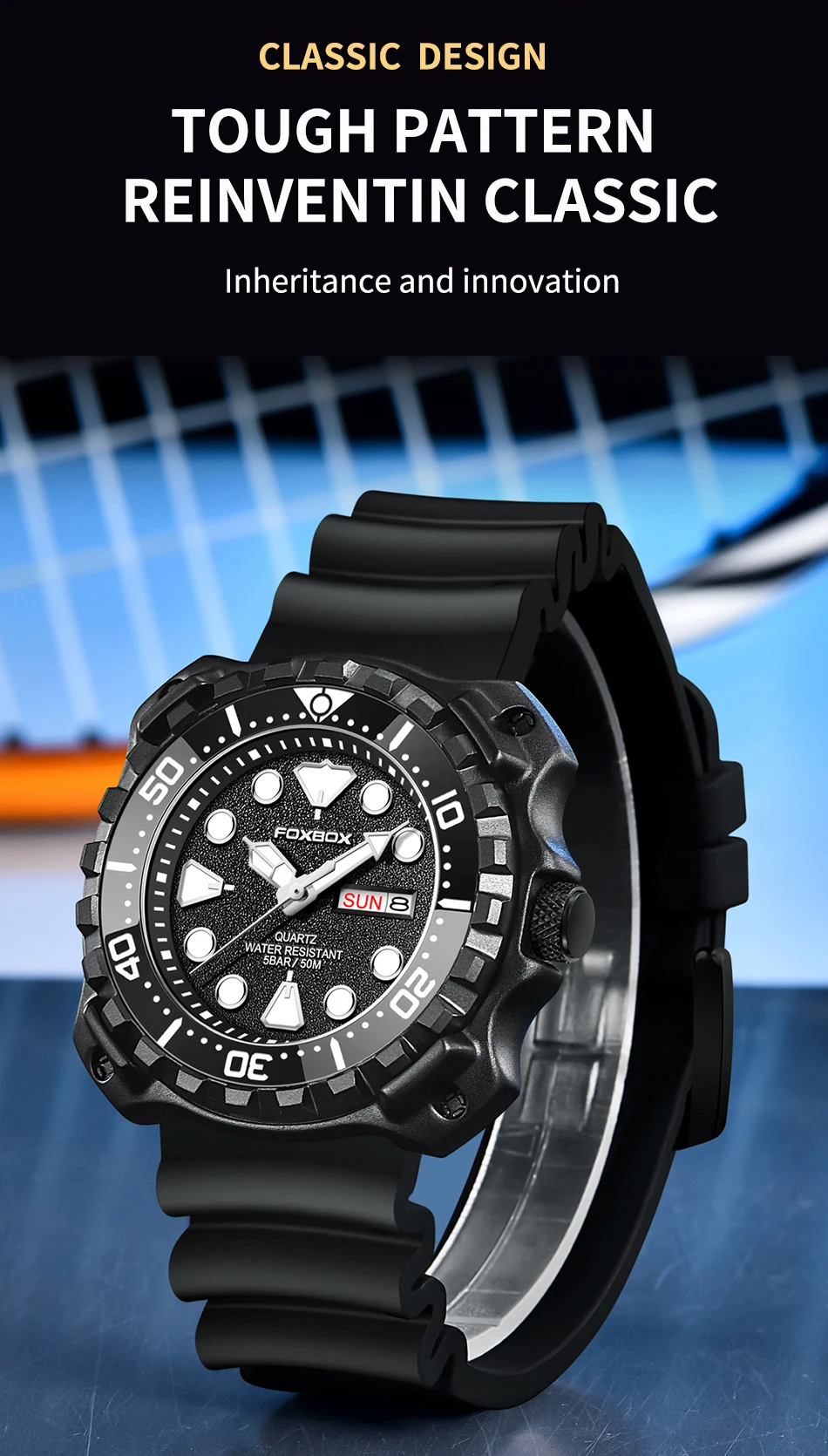 2023 Fashion Mens Watches Fox Top Brand Luxury Big Dial Sports Watch for Men Waterproof Luminous Watch Quartz Date Cloc_voghion.com