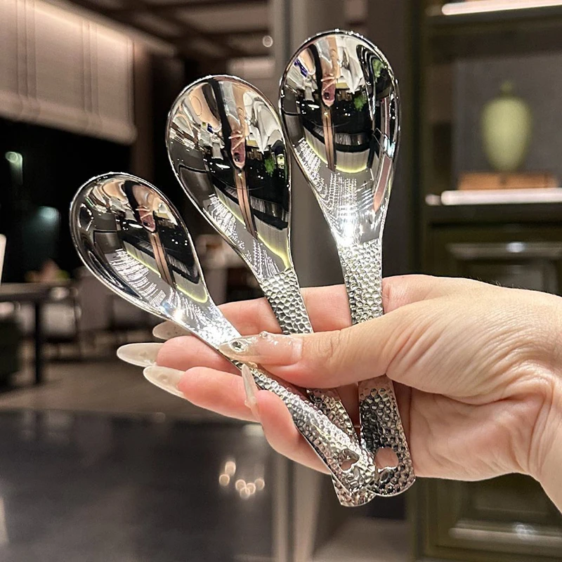 Stainless Steel Soup Spoon Deepen Large Capacity Flatware
