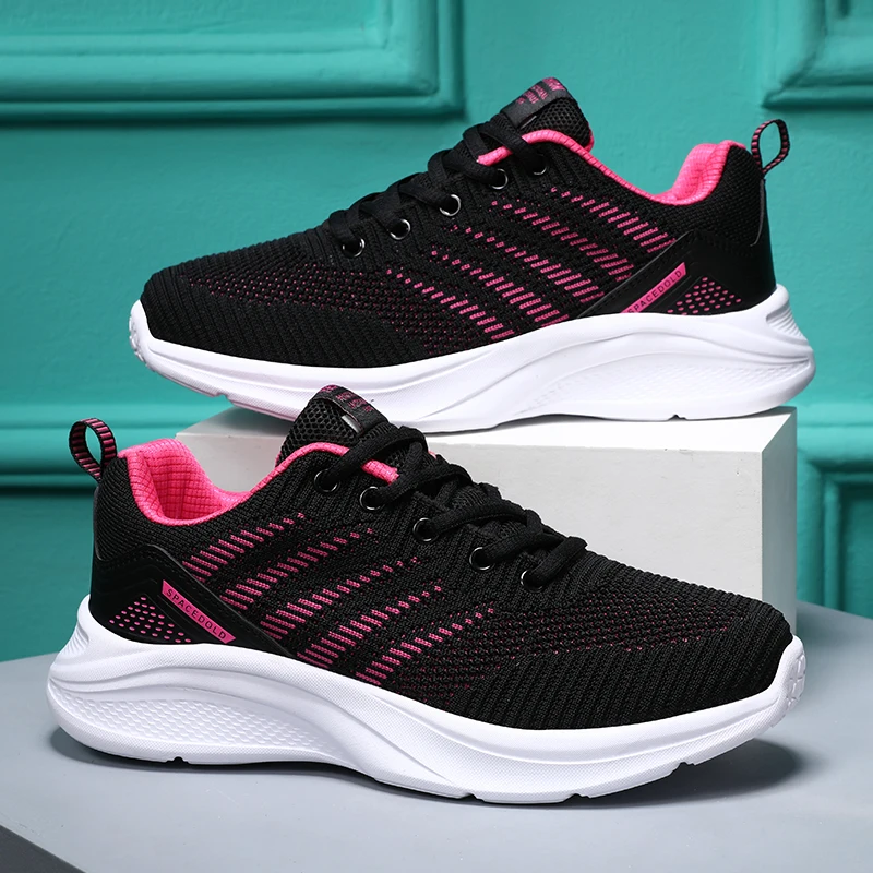 Sneakers Shoes 2022 Fashion Breathable Lace Up Platform Women Vulcanize