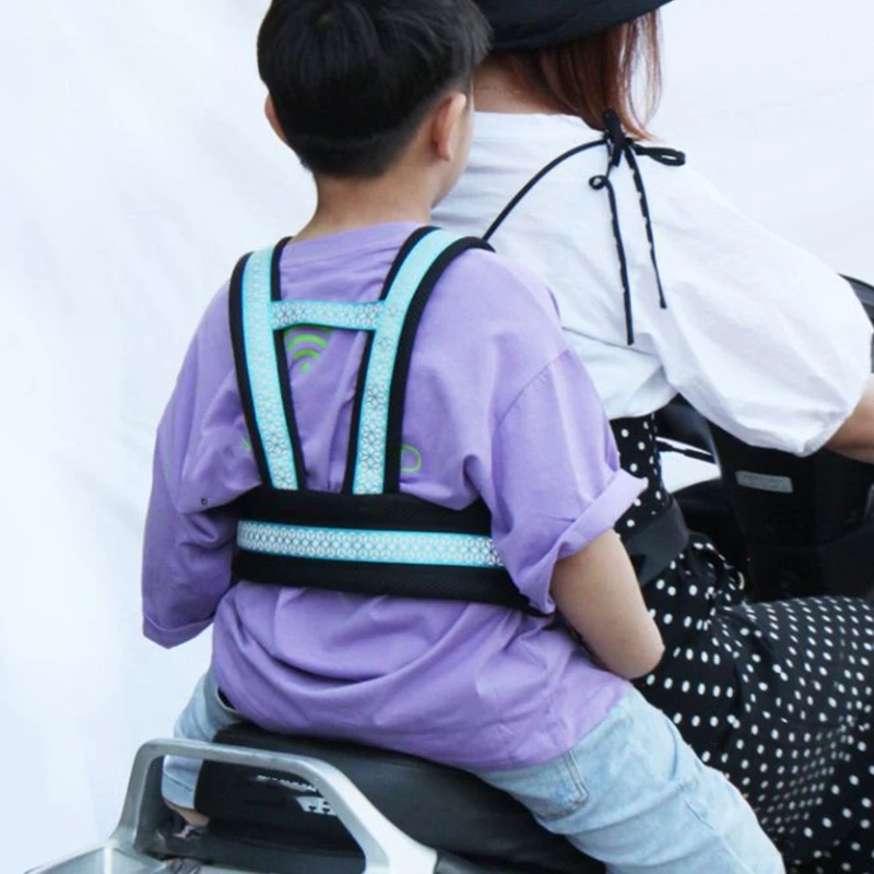 Child Motorcycle Safety Belt Harness Baby for Carrier for Seat Adjustable Breathable Safety Belt Kids Attached to Ad A2UB