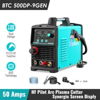 Plasma Cutter, Pilot Arc 50Amps Screen Display Single Phase Voltage 220V, Digital Plasma Cutting Machine (BTC500DP 9GEN 220V) 1