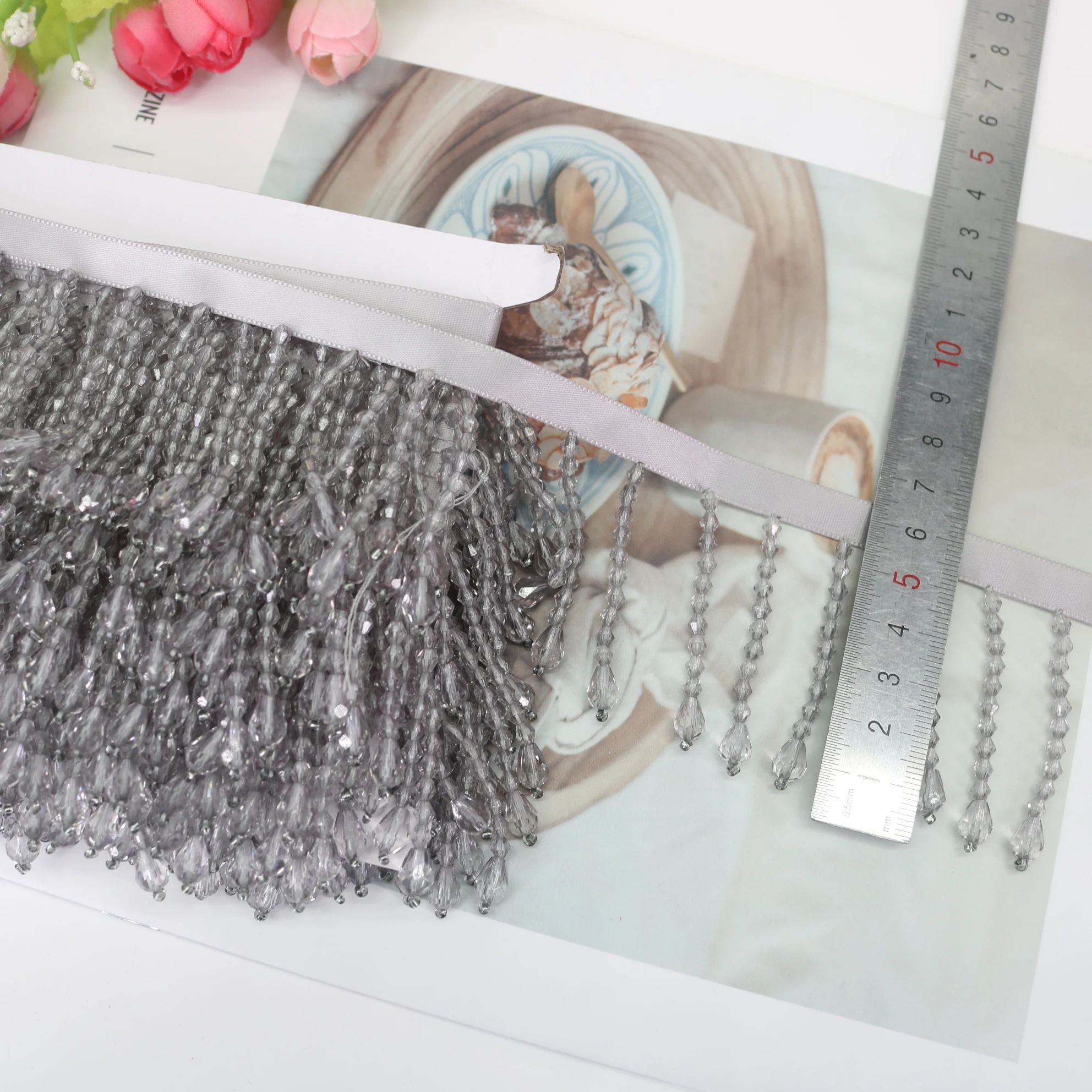 10 Yard 6cm Wide Beaded Fringe Fabric Tassel Trim Tassels Lace Clothes Needlework Decoration Accessories Decorative Brush DIY tassel fringe tassel decoration tassel accessories tassel trim