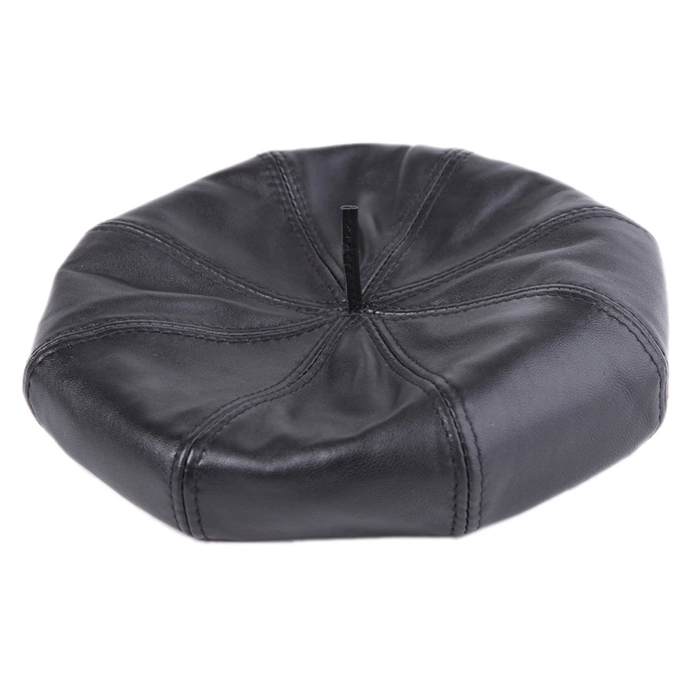 Damen Mädchen 100 % echtes Schaffell Leder Unisex Baskenmütze Hut Newsboy Maler Mütze Beanie Reisen Outdoor Street Fashion Casual – Detail 3