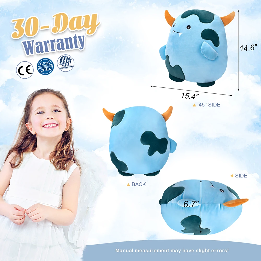35cm Monster Unicorn Cute Doll Plush Toys Cute Throw Pillows High Quality PP Cotton Stuffed Animals for Girls Sleeping Pillow