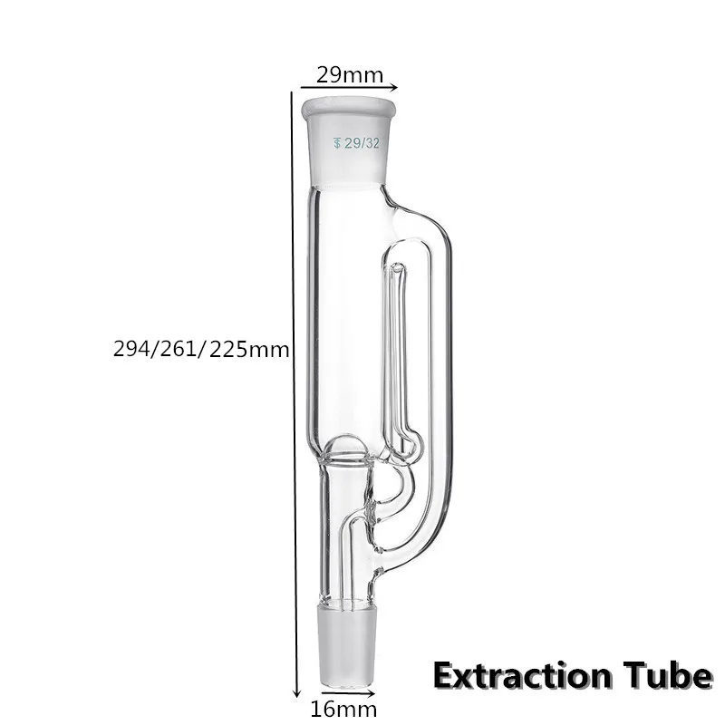 3Pcs/set 60/150/250ml Lab Glass Soxhlet Extractor Condenser Set with Flat Bottom Flask Tube Lab Glassware Kit School Tools
