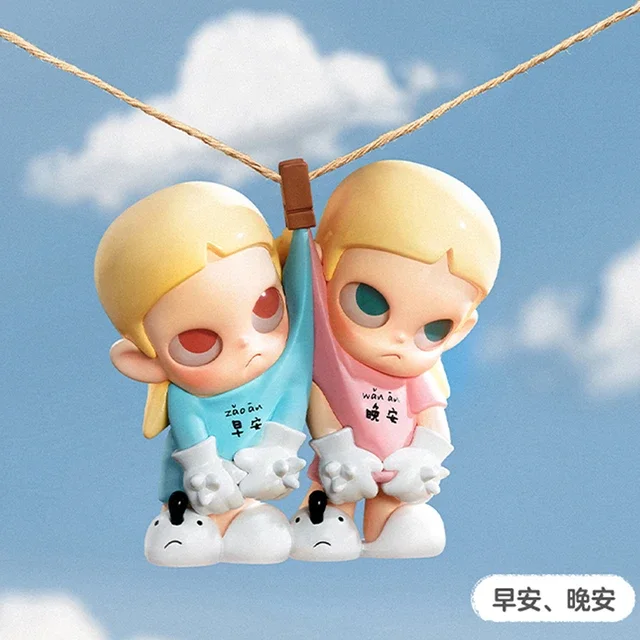 thumbnail image 1 of POP MART Zsiga Twins Series Action Figures Toys Cute Twins Zsiga PopMart Anime Figures Car Decoration Dolls Toy Halloween Gifts, 1 of 5