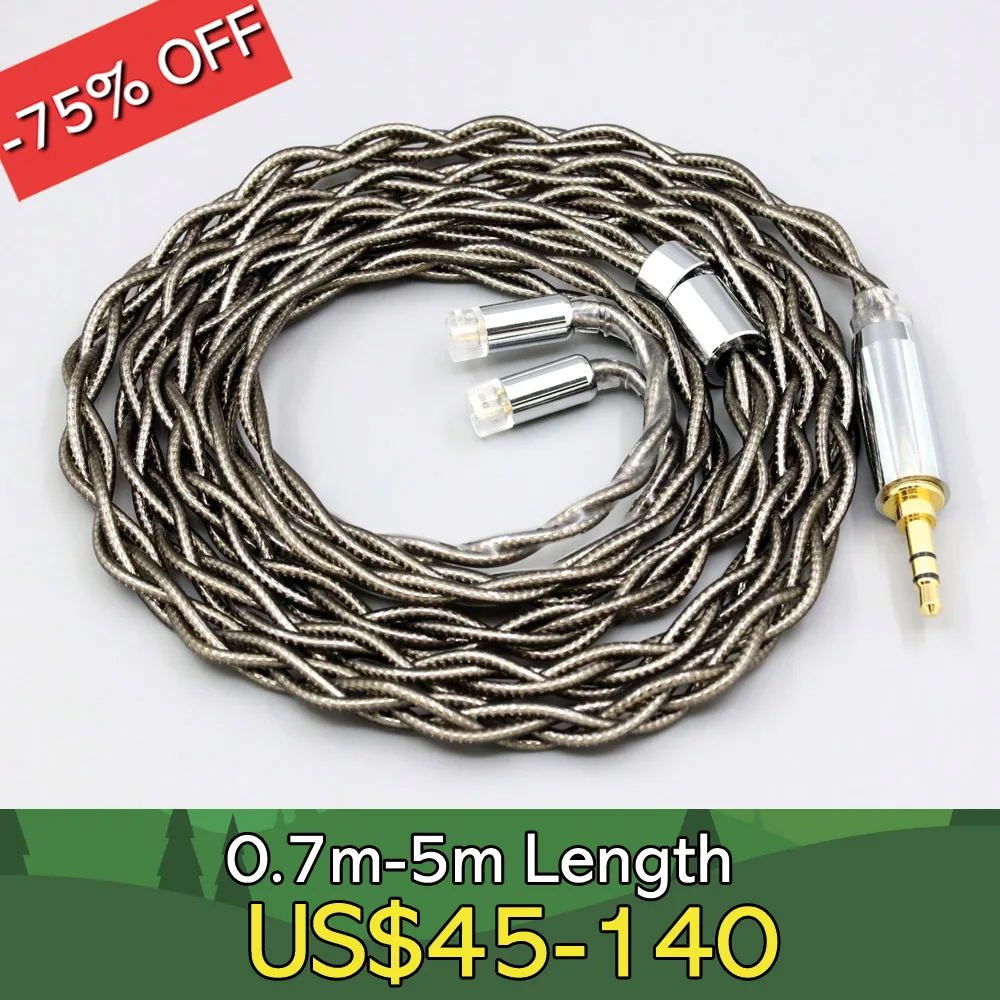 

99% Pure Silver Palladium + Graphene Gold Earphone Shielding Cable For Sennheiser IE8 IE8i IE80 IE80s Metal Pin LN008202