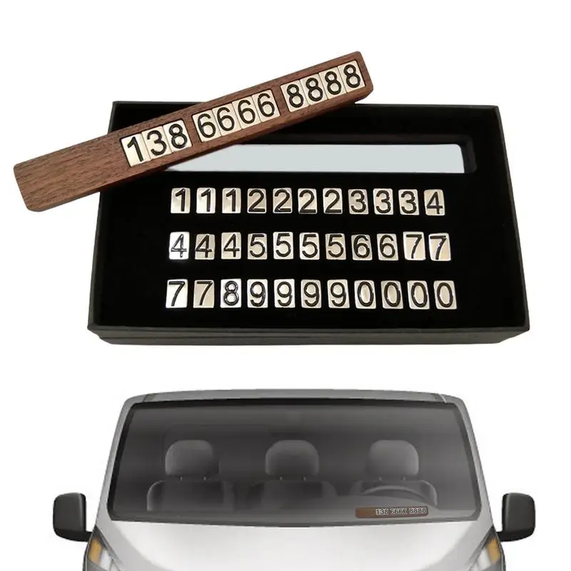 

Карточка для парковки автомобиля с номером телефона, деревянная табличка для временной парковки, портативная карта с номерами для парковки, аксессуары для остановки автомобиля