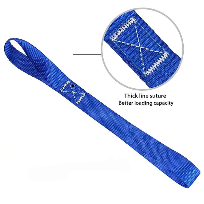 Durable Soft Loop Tie Down Straps for Secure Cargo Fastening - Set of 6, 15.9-inch