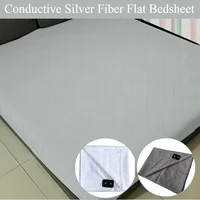 Grounding Pillow Case with Conductive Silver Fiber Organic Cotton Earthing Flat Bed Sheet for Better Sleep Natural Health정전기 방지 2
