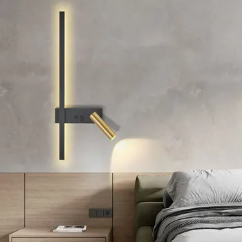 Wall lamp Nordic modern black and white minimalist living room sofa background wall decorative lamp light luxury bedroom bedside 1