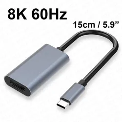 Premium USB - C to HDMI Video Converter Adapter Cable for HDTV and More Devices (HDC02 8K 60Hz)