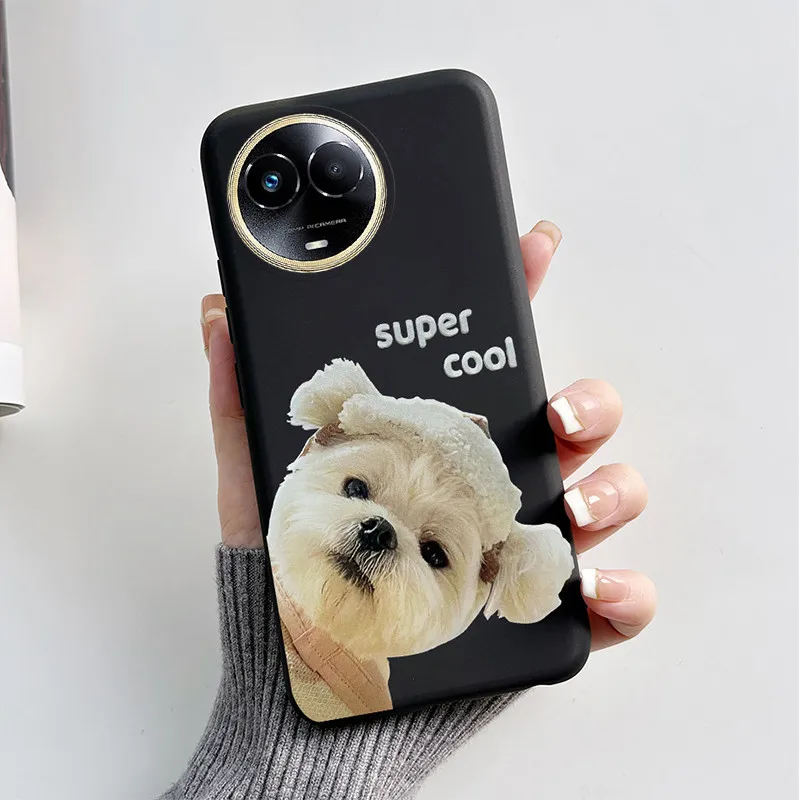 Cute Cartoon Cat and Funny Dog Silicone Phone Case Cover
