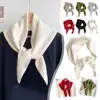 2024 British Korean Style Niche Wool Knitted Triangular Knitted Women Headscarf Multi-functional Scarf Scarf Warm Scarf Kni E2j8 1