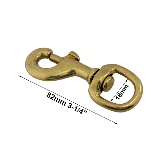 Solid Brass Trigger Swivel Eye Bolt Snap Hook For webbing Leather Craft Bag  Strap Belt Hook Clasp Pet Dog Leash Clip - AliExpress