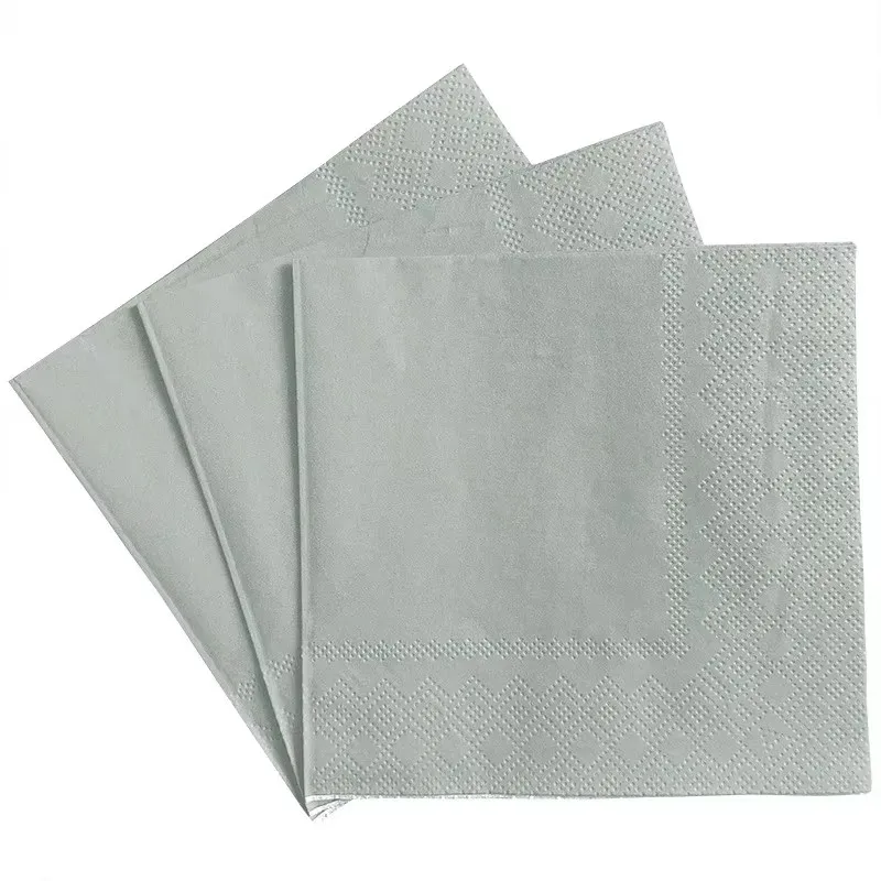 100pcs Solid Color Paper Cocktail Napkins 2-Ply Disposable Beverage Napkins for Birthday Party Wedding Dinner