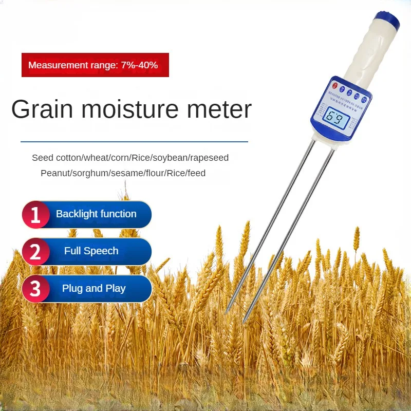 Grain Moisture Meter Voice Grain Moisture Meter Moisture Measurement Content And Humidity Detector