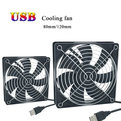 Compact USB - Powered Cooling Case Fan - 5V Enhanced Airflow (Black)