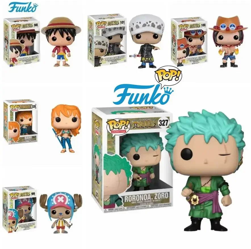 thumbnail image 2 of NUEVA FUNKO POP ONE PIECE 10cm Roronoa Zoro 327# Chooper 99# Luffy 98# Figura de acción de dibujos animados de anime japonés Colección Modelo Juguetes, 2 of 5