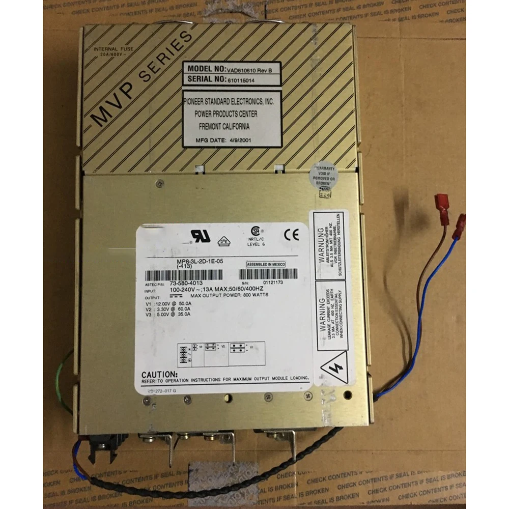 VAD610610 Rev B For ASTEC MP8 3L 2D 1E 05 413 610115014 800W Device Power Supply