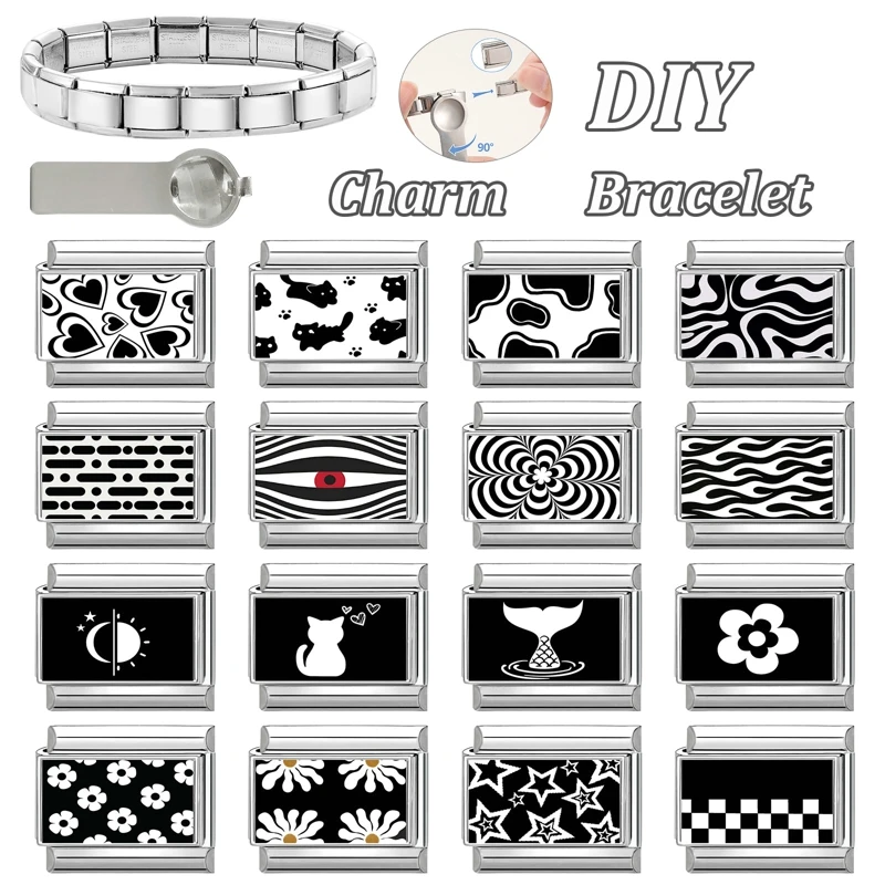 Y2K Punk Black Series 9MM Stainless Steel Bracelet