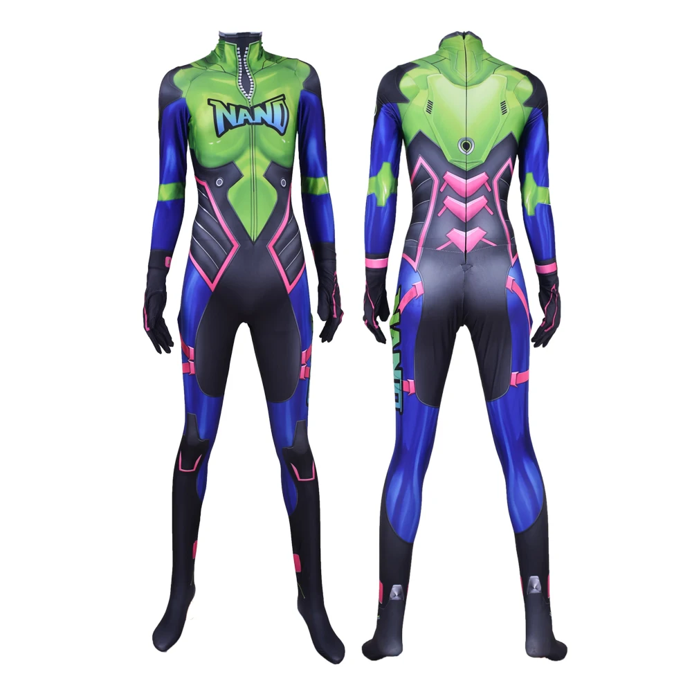thumbnail image 1 of Mujer adultos niños d.va Cosplay disfraces superhéroe Zentai traje mono de noche de brujas, 1 of 5