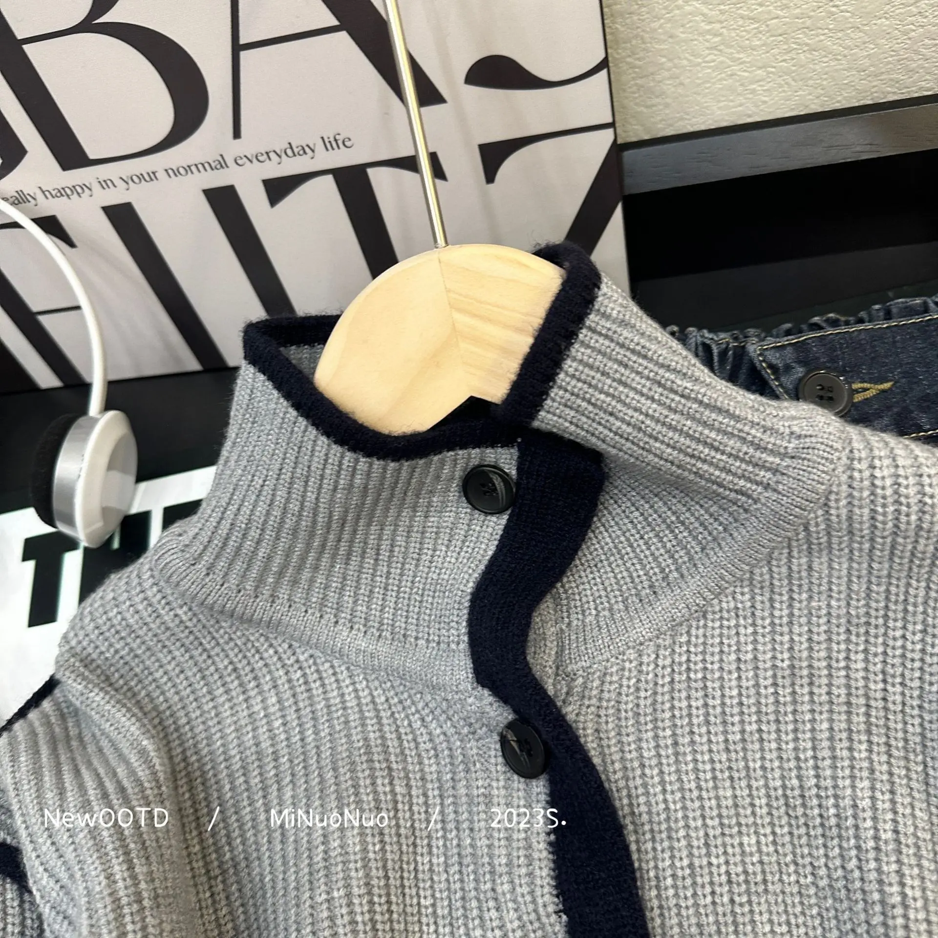 어린이용 니트 스웨터 가디건, 올 매치 캐주얼 코트, 부드럽고 편안한 코트, 2023 가을, 신상 유행