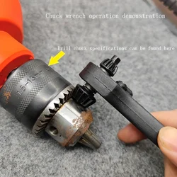 Electric Drill Multi-Function Ratchet Chuck Key Wrench (Silver)