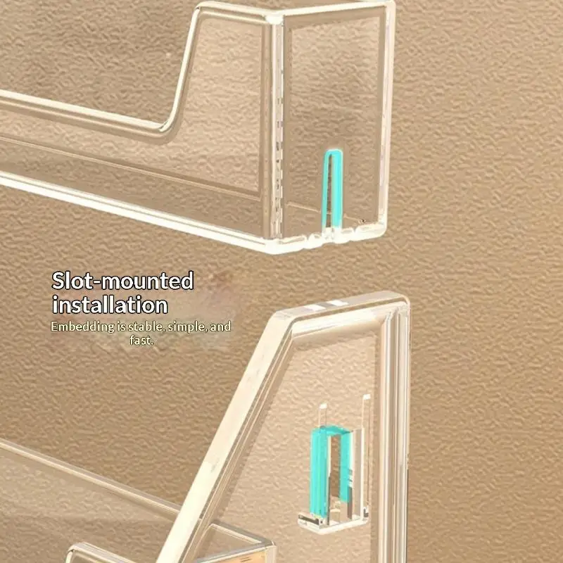 �� 3/4/5-stufiger Acryl-Präsentationsständer – transparentes, schräges Organizer-Rack für die Aufbewahrung von Visitenkarten, Flyern, Broschüren und Desktop – Detail 14