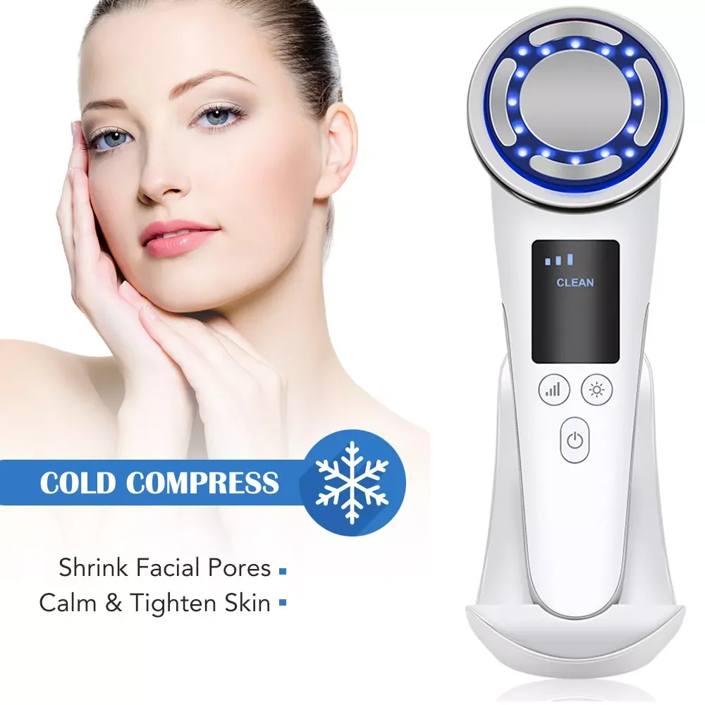 EMS Facial Massager Micro Pulse Current Massager LED Therapy Skin