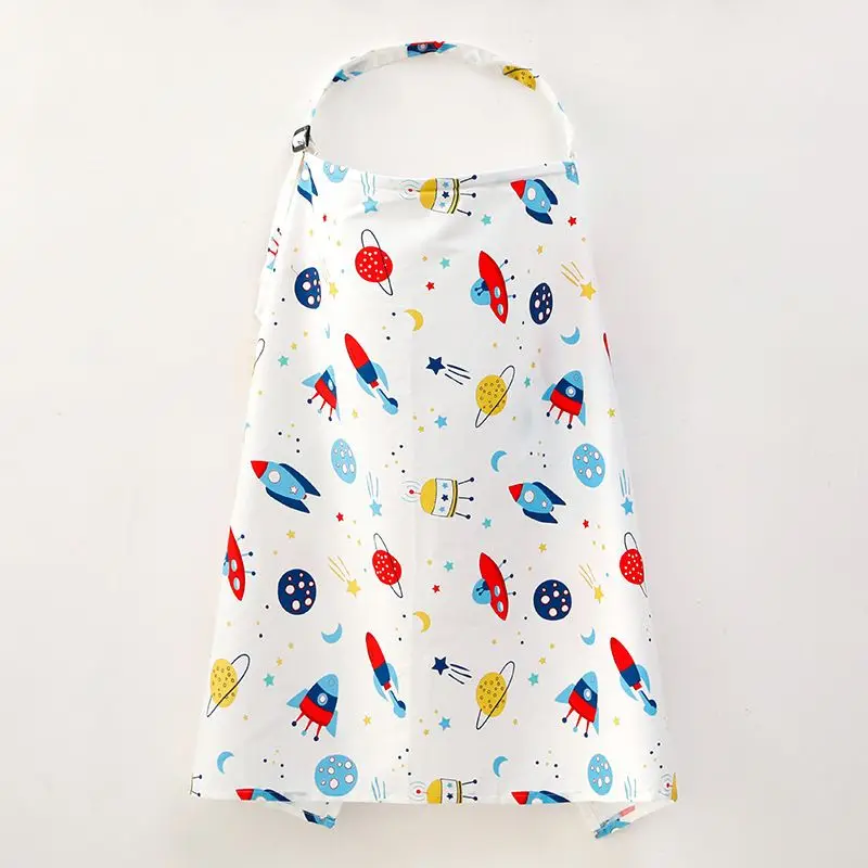 Breastfeeding Cover Breathable Cotton Nursing Cloth Cloud Print Outing Breastfeeding Towel Feeding Cover Cape Nursing Apron