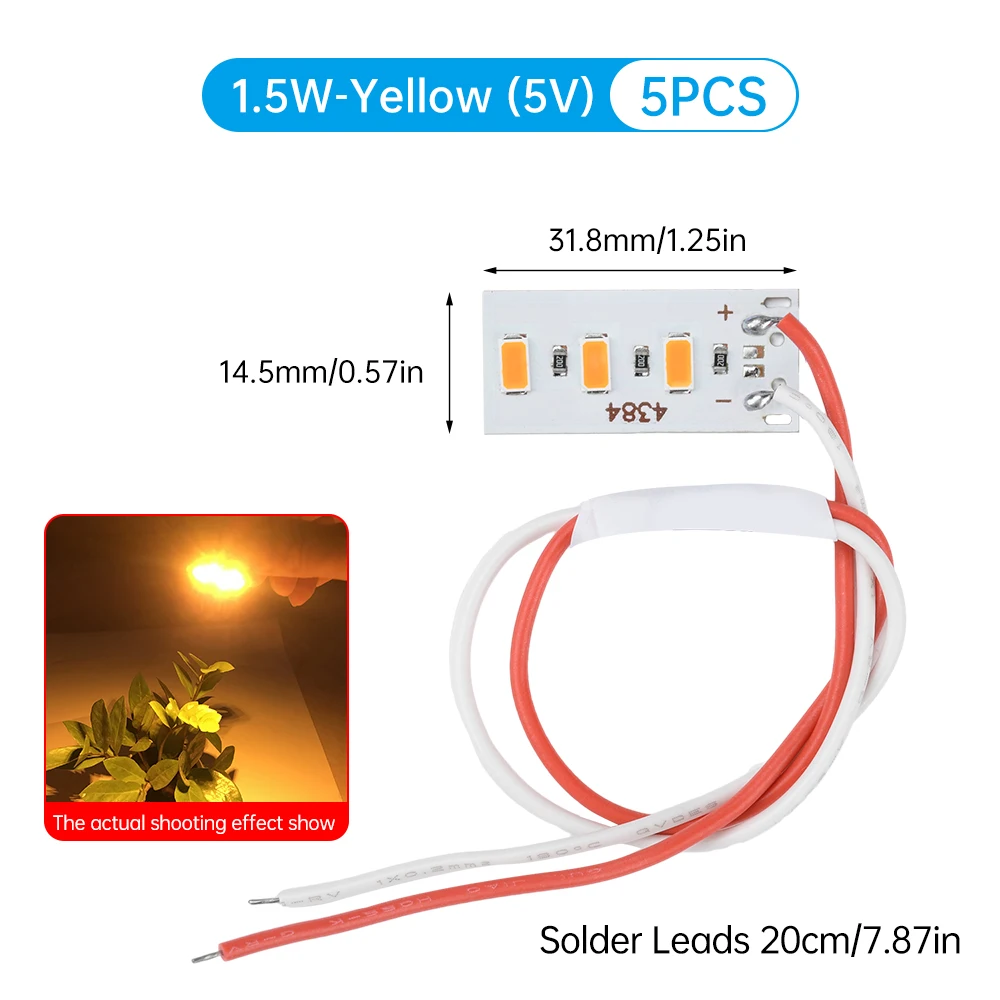 ตัวเลือกสินค้า LED 5730 5 ดวง สว่างสดใส หลากสี สไตล์มินิมอล