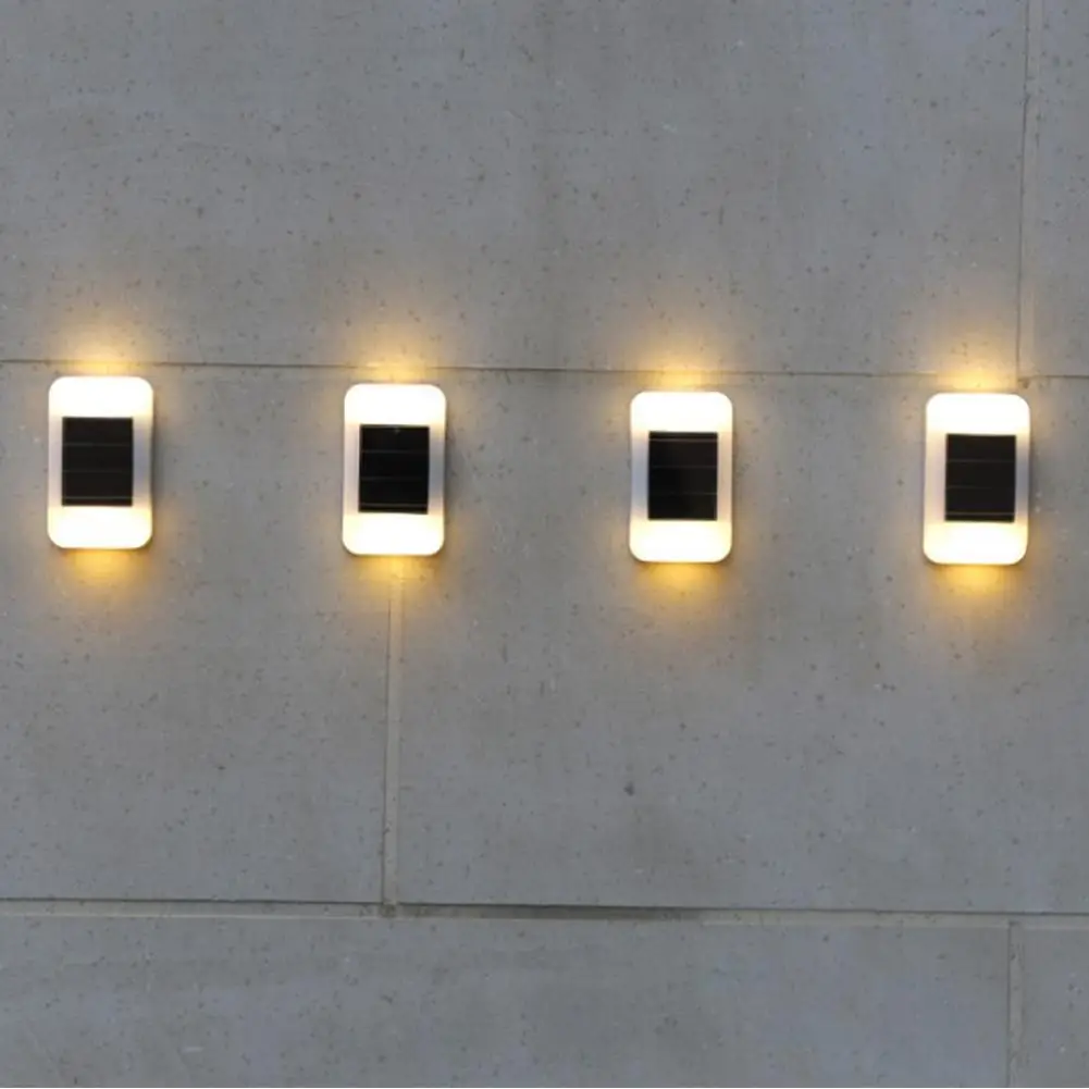 4pcs Solar Wall Lamp Outdoor Waterproof Night Light For Garden Courtyards Parks Balcony Landscape Decoration