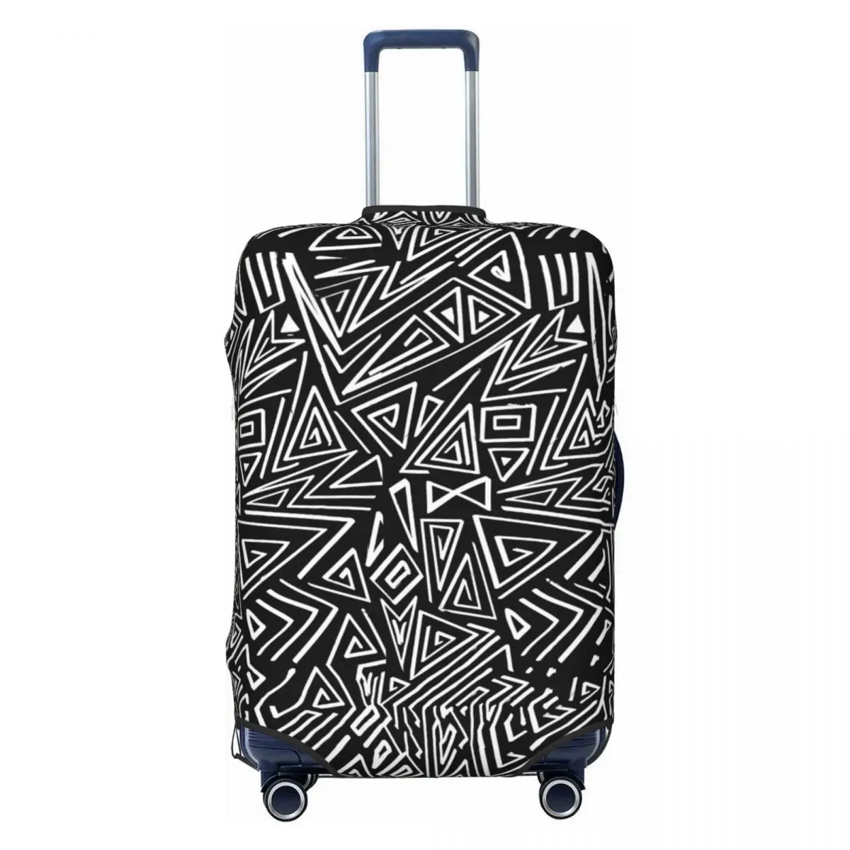 

Geo Print Suitcase Cover Geometric Shapes Cruise Trip Vacation Useful Luggage Accesories Protector