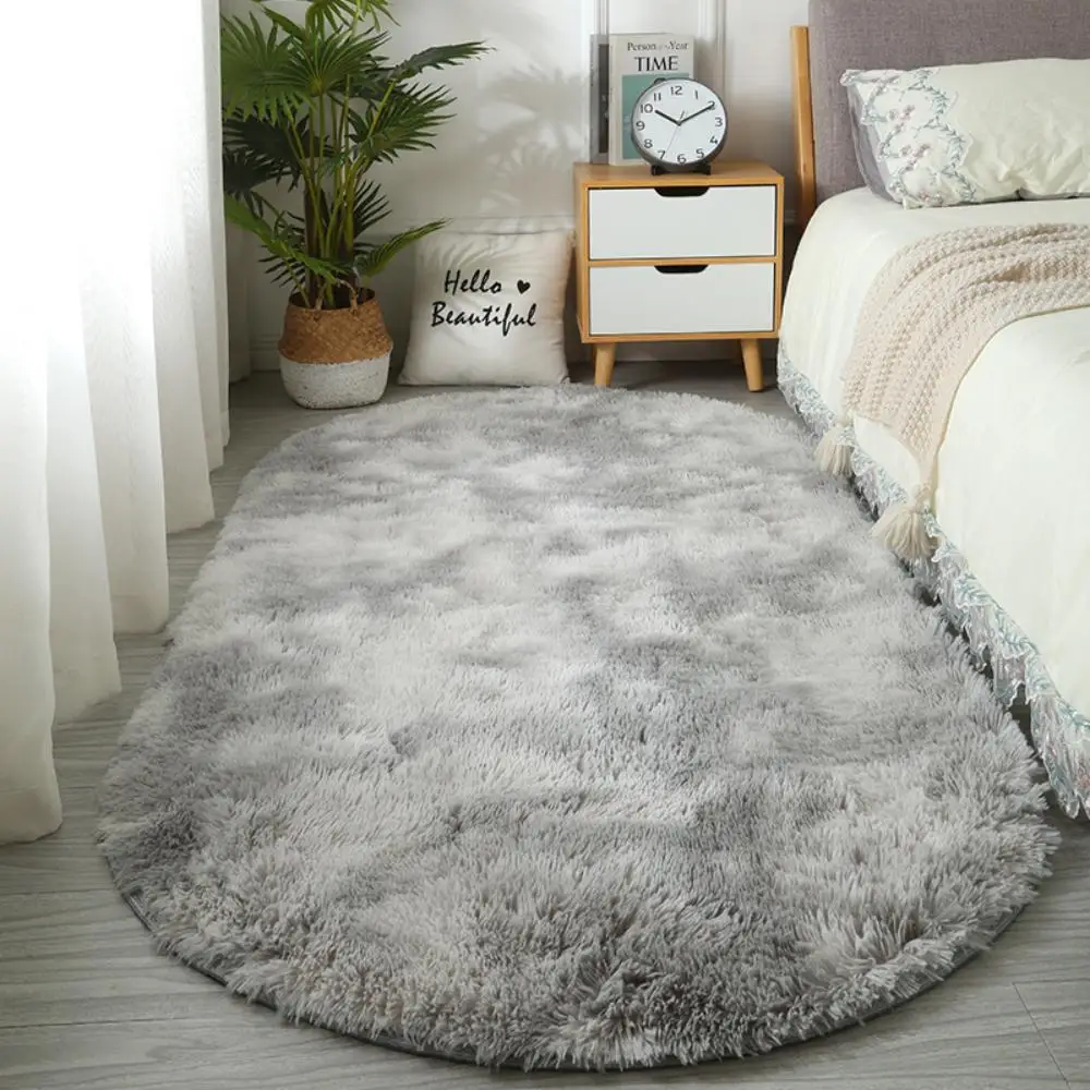 Tie-Dye Oval Living Room Rug Comfortable Soft Home Decor Floor Cushion Sofa Eend Table Bedroom Fluffy Non-Slip Plush Bed Rug floor mat