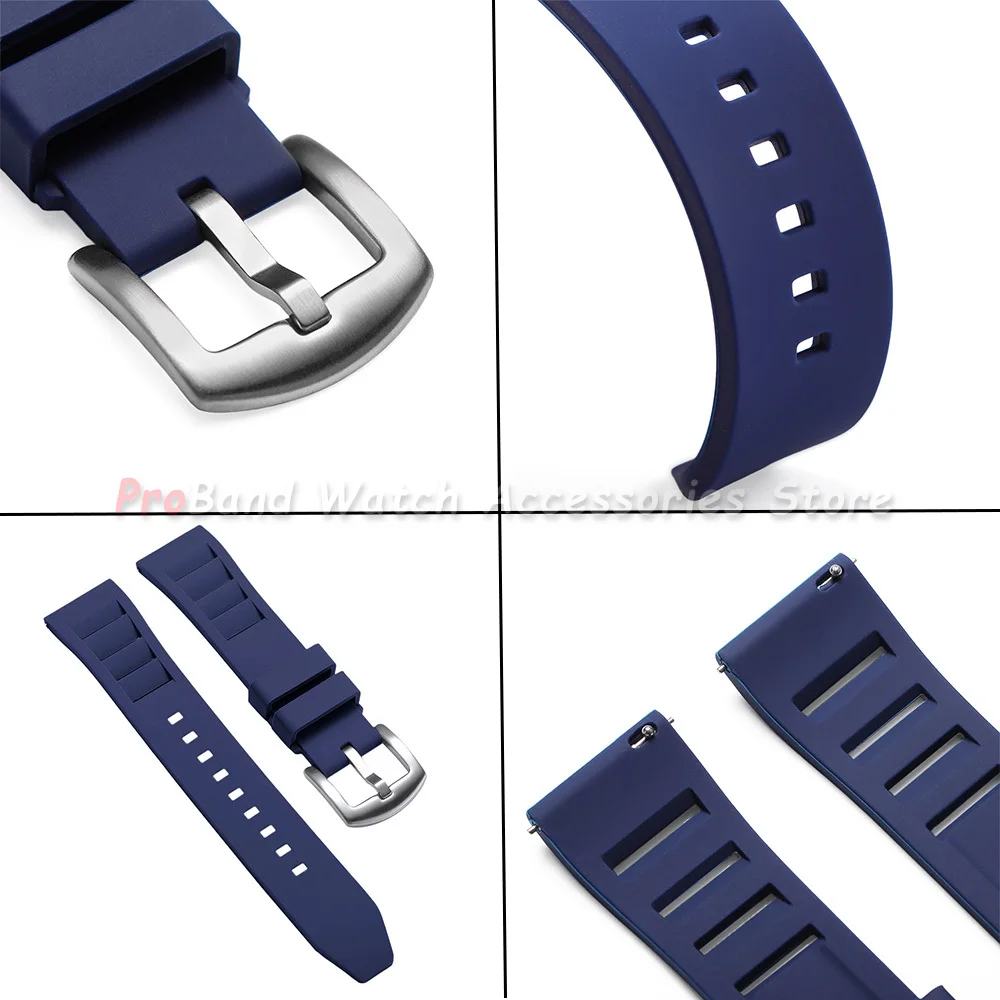 Premium Silicone Watch Strap - Soft Rubber Quick Release Band