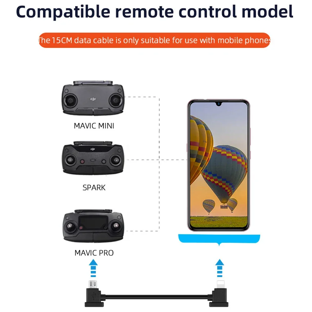 Micro USB to Micro USB OTG Cable - 10-12 / 25-30cm long : ID 3610