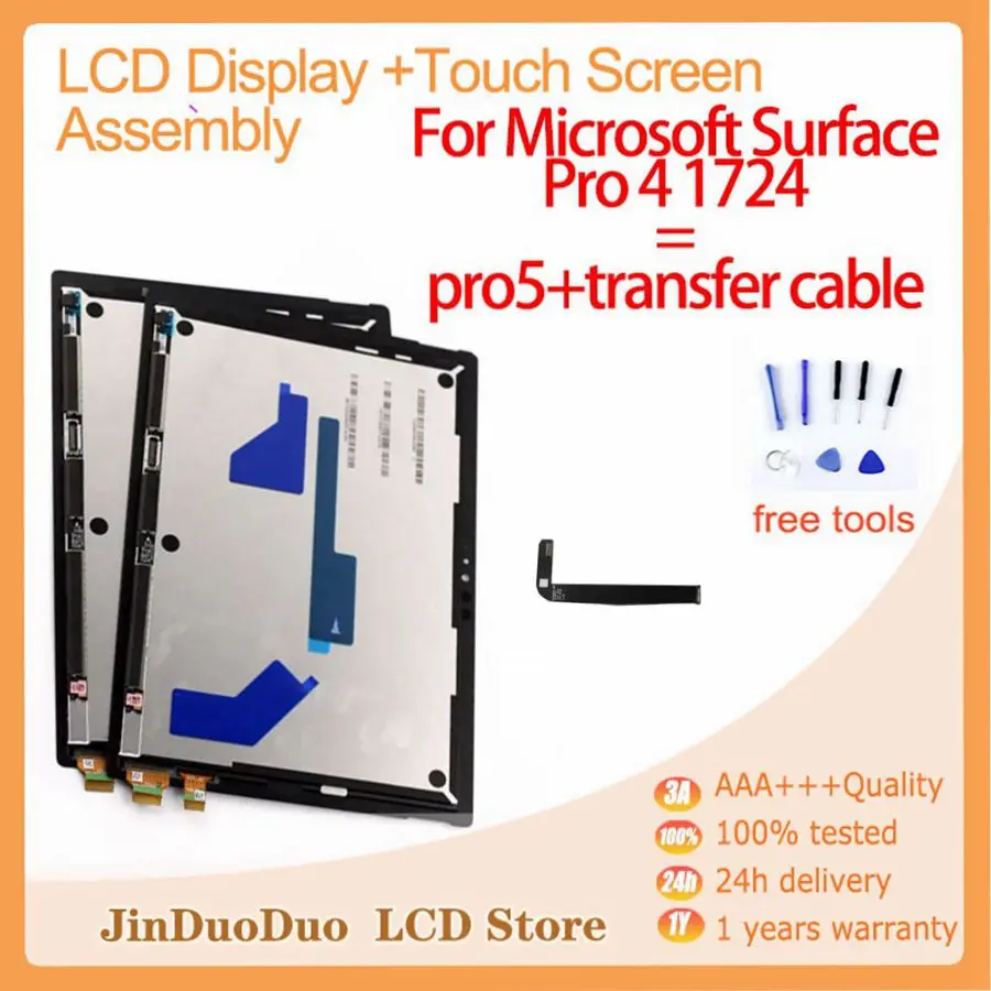 12.3 "Originale Per Microsoft Surface Pro 4 Display Lcd Touch Screen Digitizer Per Microsoft Surface Pro4 Display Sostituzione 1724