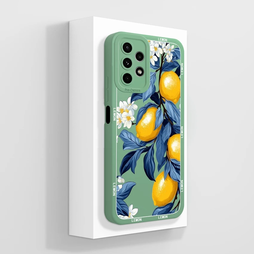 Beautiful Plant Flower Design Liquid Silicone Shockproof Cellphone Case w/ Screen Protector
