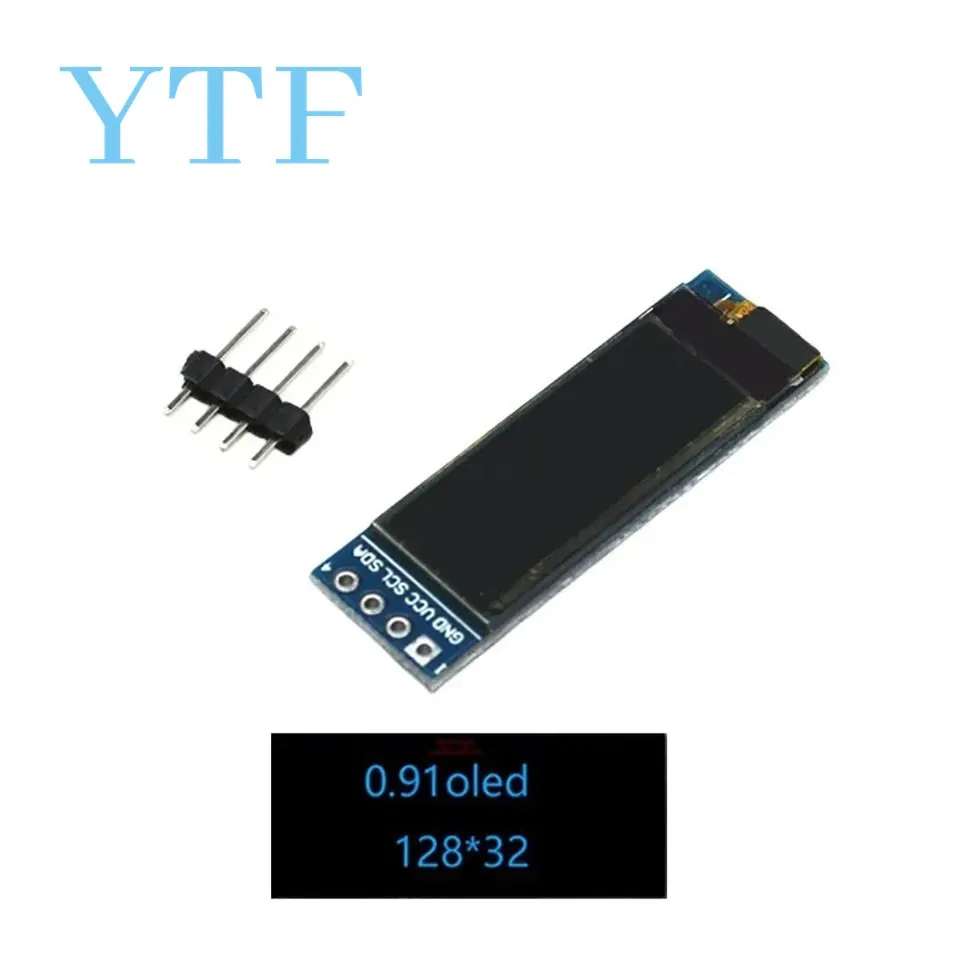 OLED LCD Display Module for oled lcd display module 0.91 Inch 128x32 128 32 I2C IIC Interface Serial White Blue 0.91" 12832 SSD1306 LCD Screen