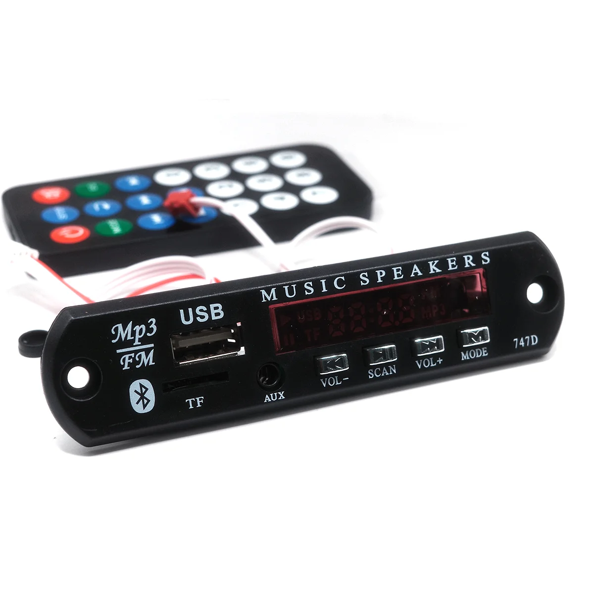 40W Bluetooth 5.0 MP3 Player Decoder Board 2*20W 12V Amplifier FM Radio TF USB AUX Module Bluetooth Receiver Car kit mp3 music player