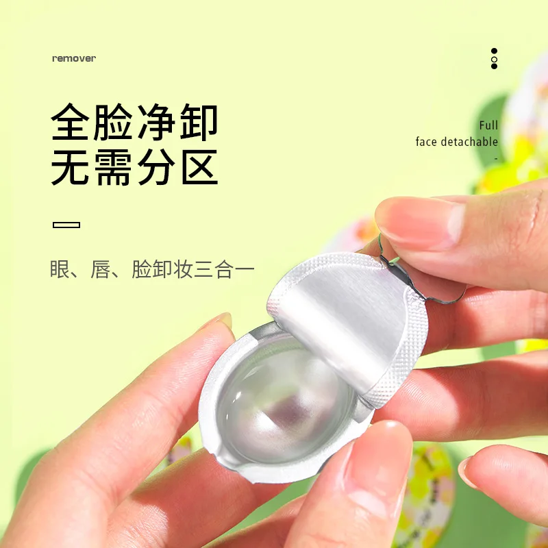 Disposable Portable Makeup Remover Oil Refreshing Eyes, Lips, Face 3-in-1 Gentle Deep Cleansing Cleansing Oil for Travel 3